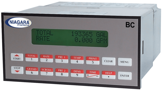 Niagara Meters Flow Totalizer, Ratemeter and Batcher, Model BC